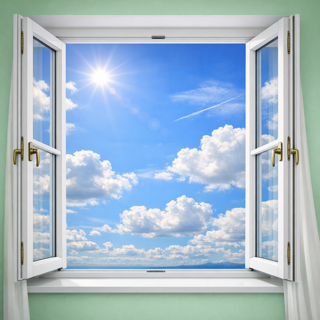 Jesus &ouml;ffnet Fenster ins Reich Gottes